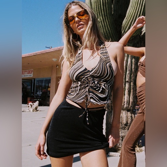 Princess Polly black mini skirt size 6 - Picture 7 of 10